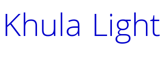 Khula Light 字体